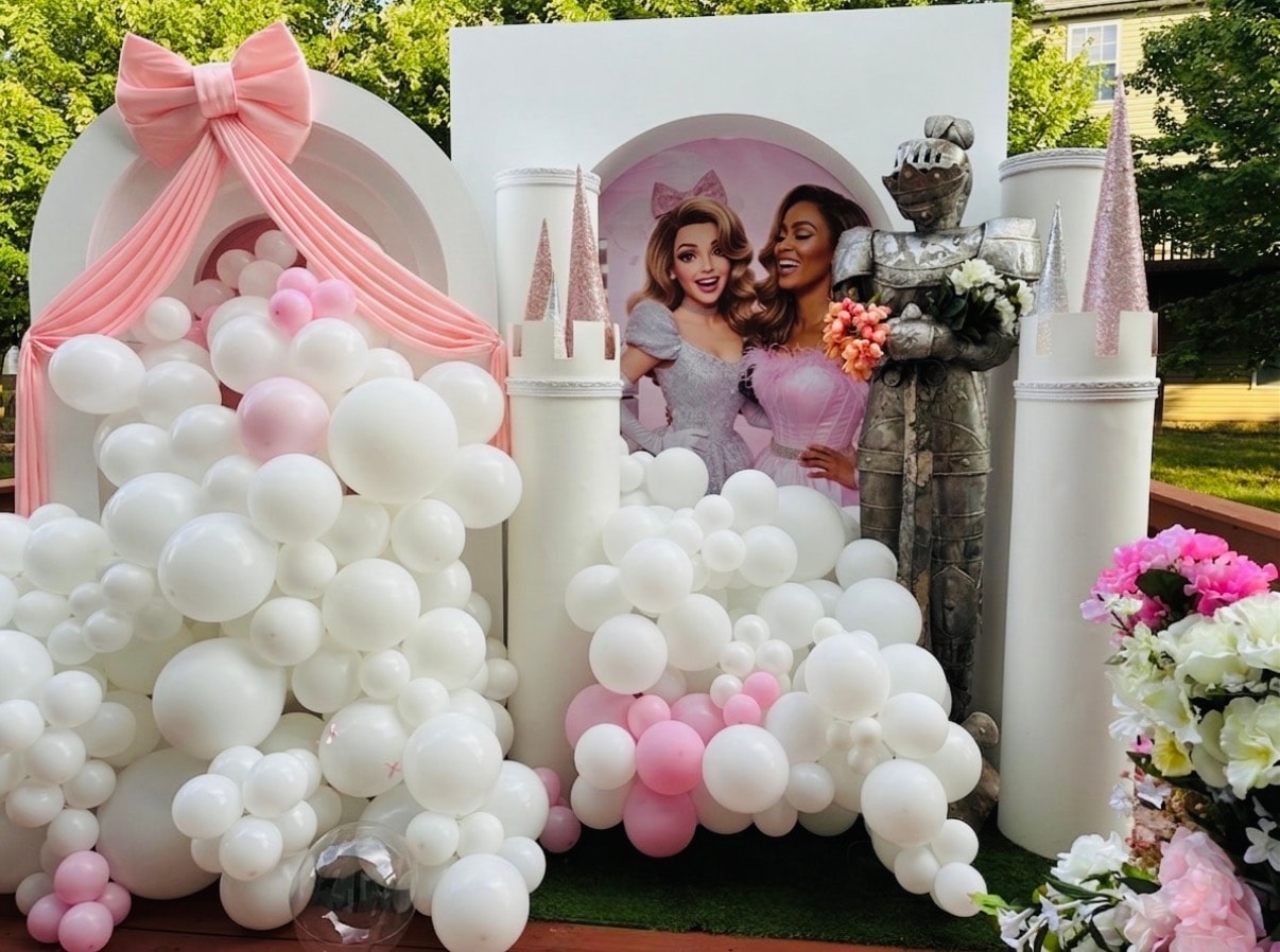 Princess birthday celebration with balloons